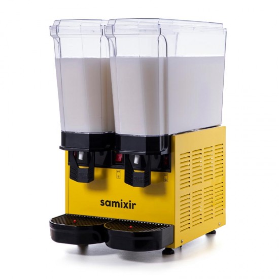 Samixir 40.MMY Klasik Twin Soğuk İçecek Dispenseri, 20+20 L, Karıştırıcılı, Sarı